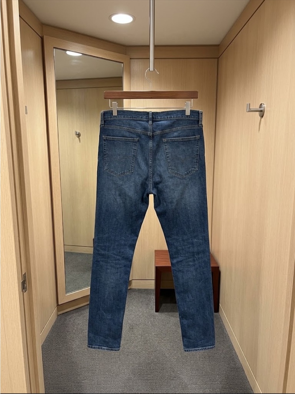 Men's Dark Blue Straight-Leg Jeans (C) 36 x 34
